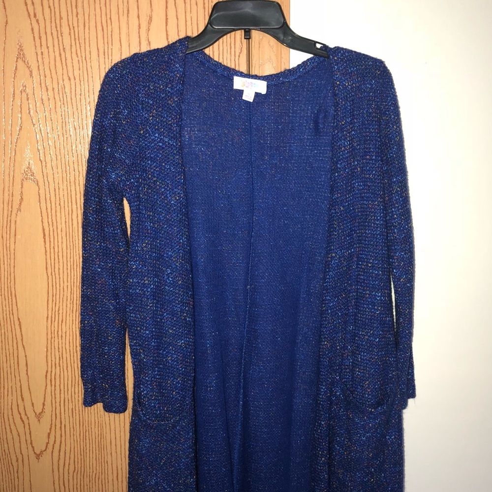 Lularoe Sarah. Royal blue sweater material. Size S